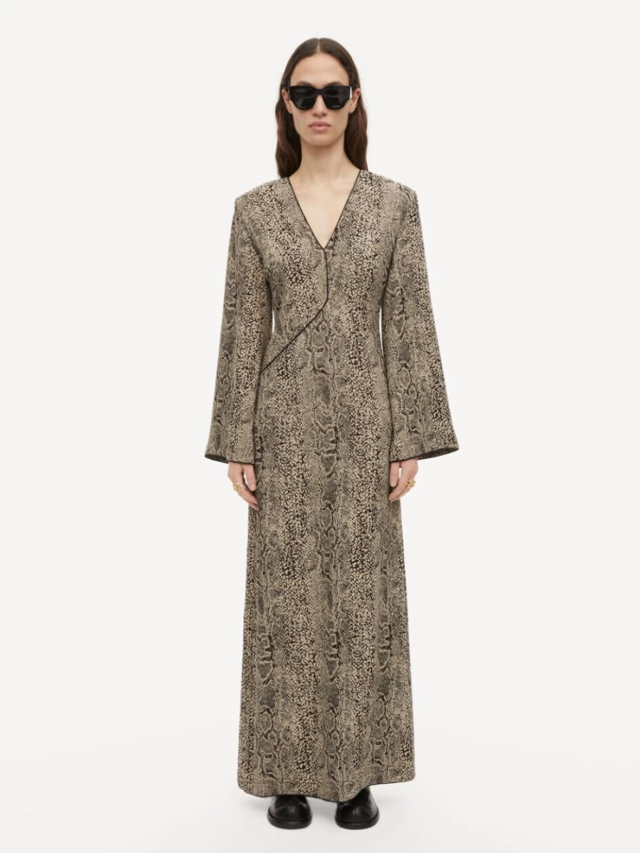 By Malene Birger Women's Isetta Maxi Dress in Snake Jacquard Print