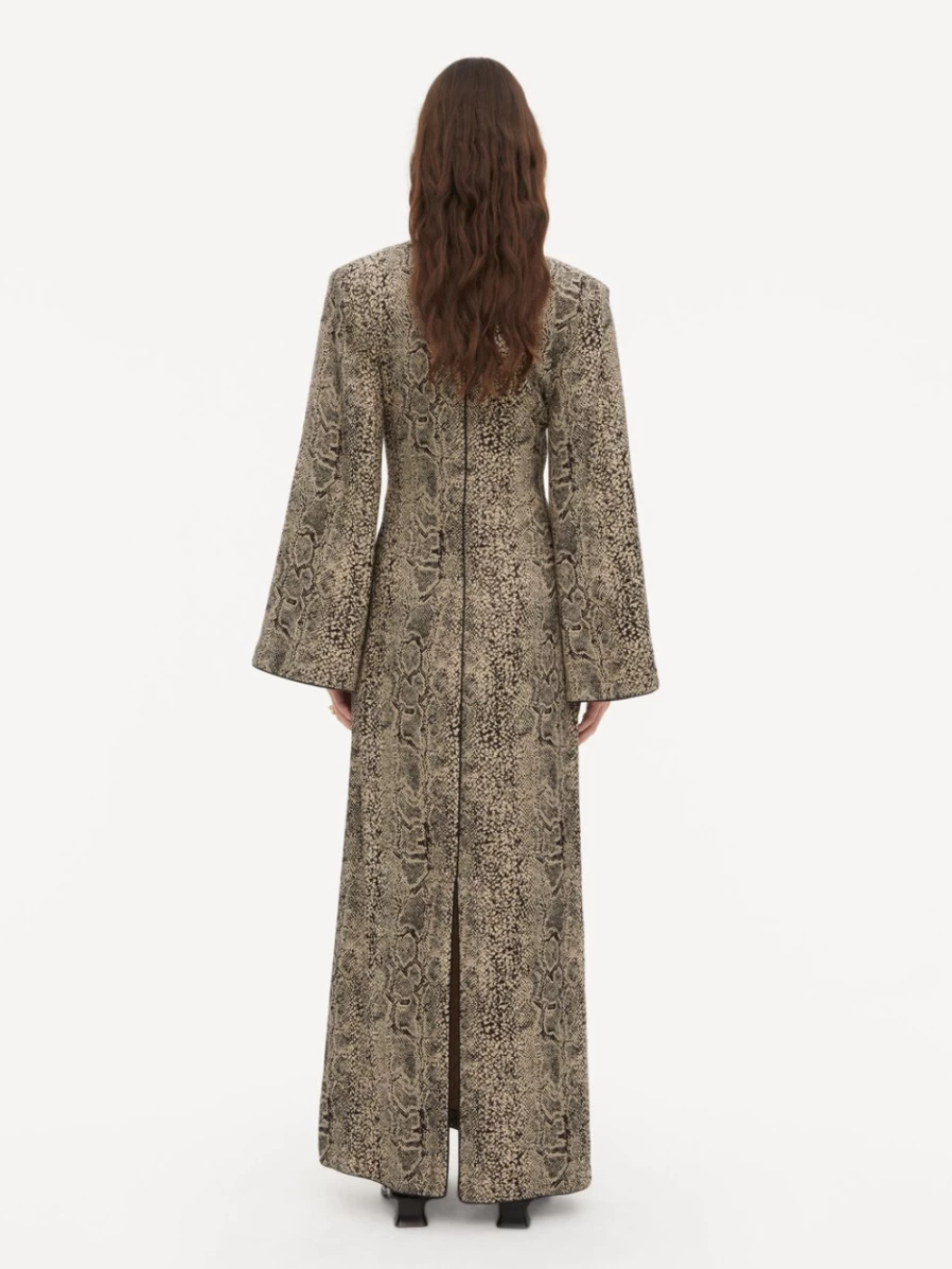 By Malene Birger Women's Isetta Maxi Dress in Snake Jacquard Print