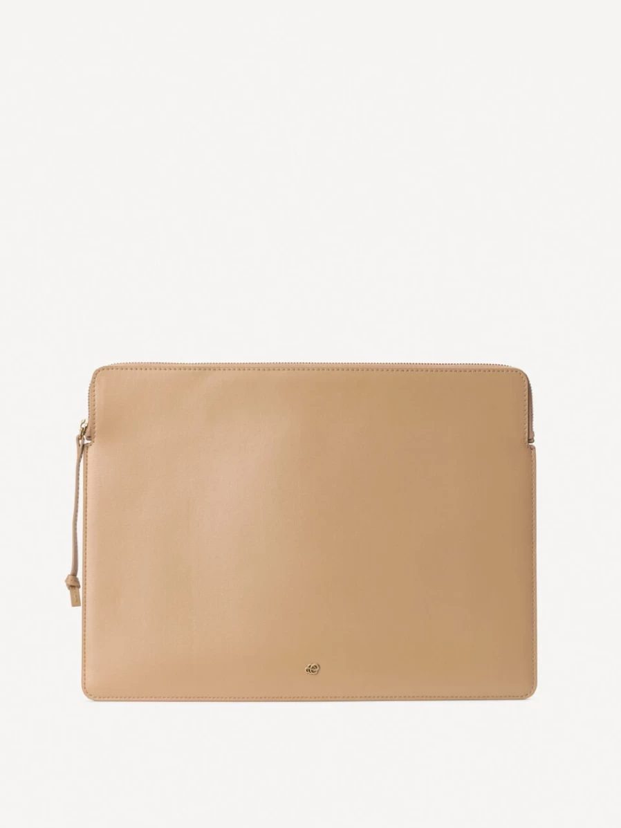 By Malene Birger Aya Sand Leather Laptop Case for Women