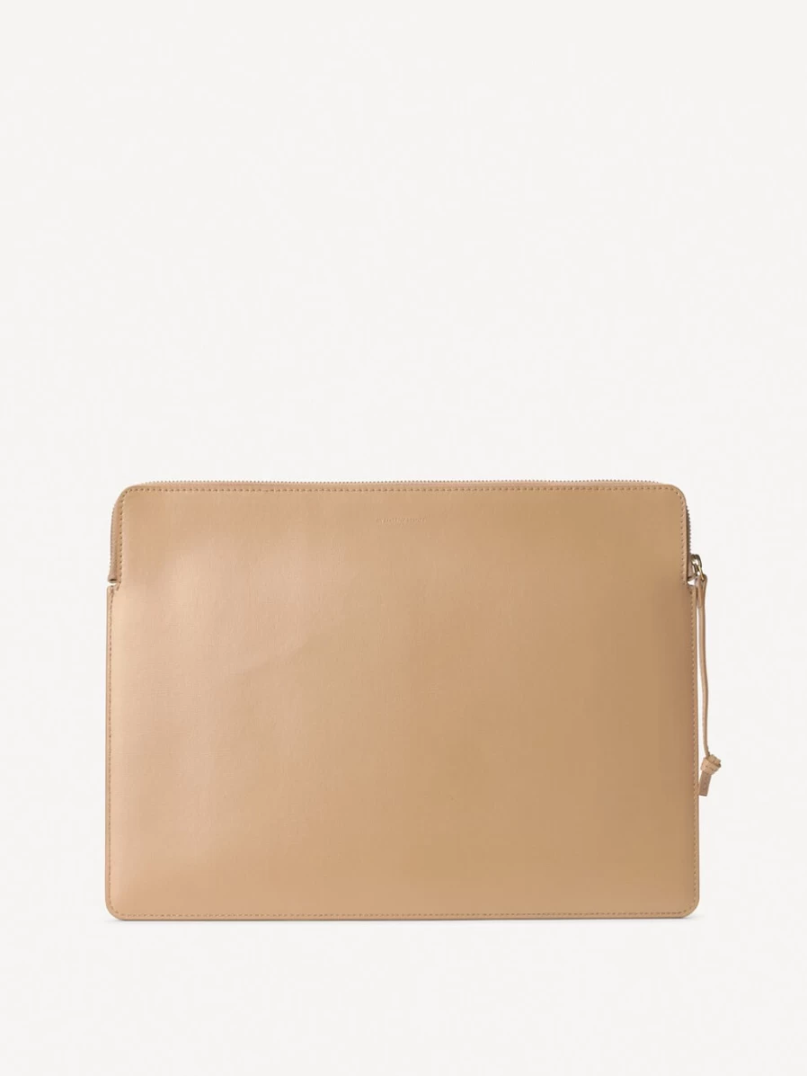By Malene Birger Aya Sand Leather Laptop Case for Women