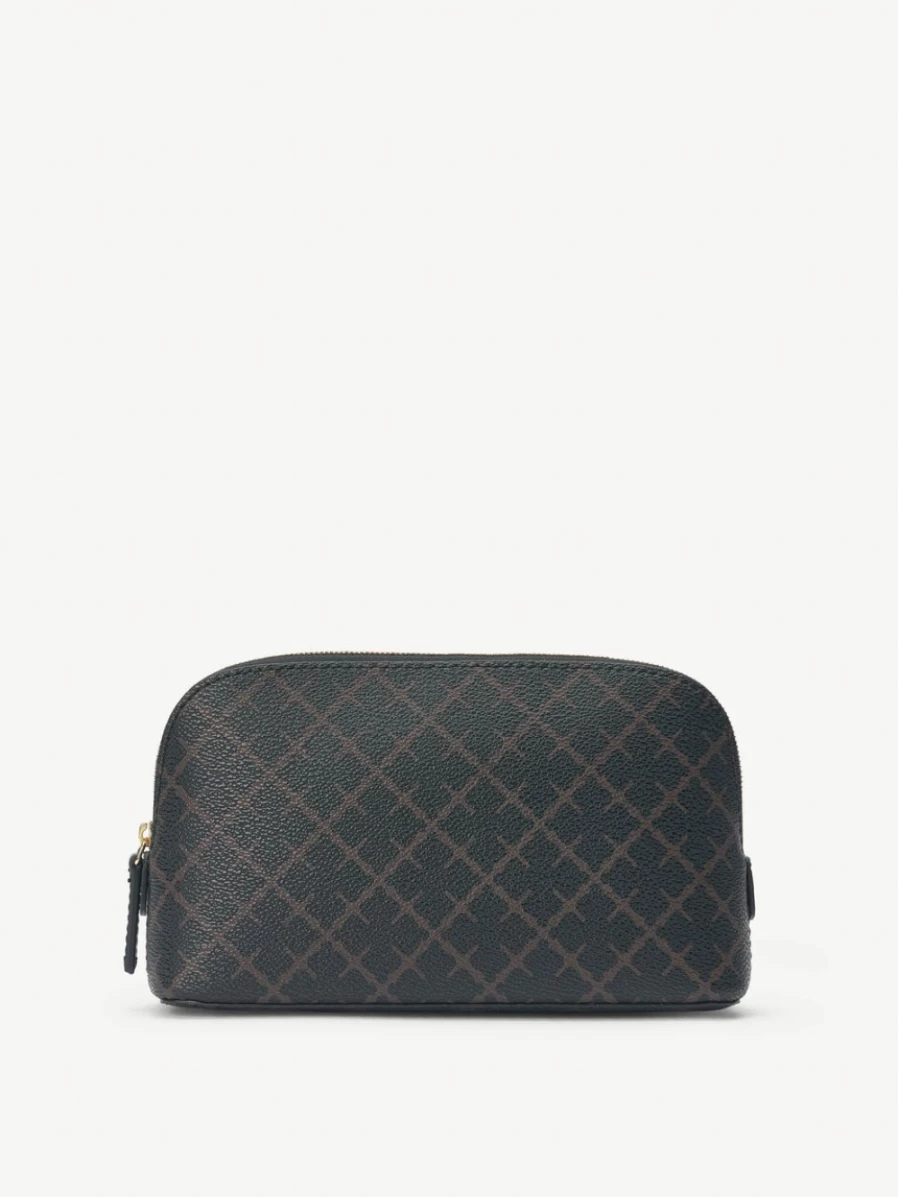 By Malene Birger Bae Small Cosmetics Case for Women - Dark Chocolate Travel Makeup Bag