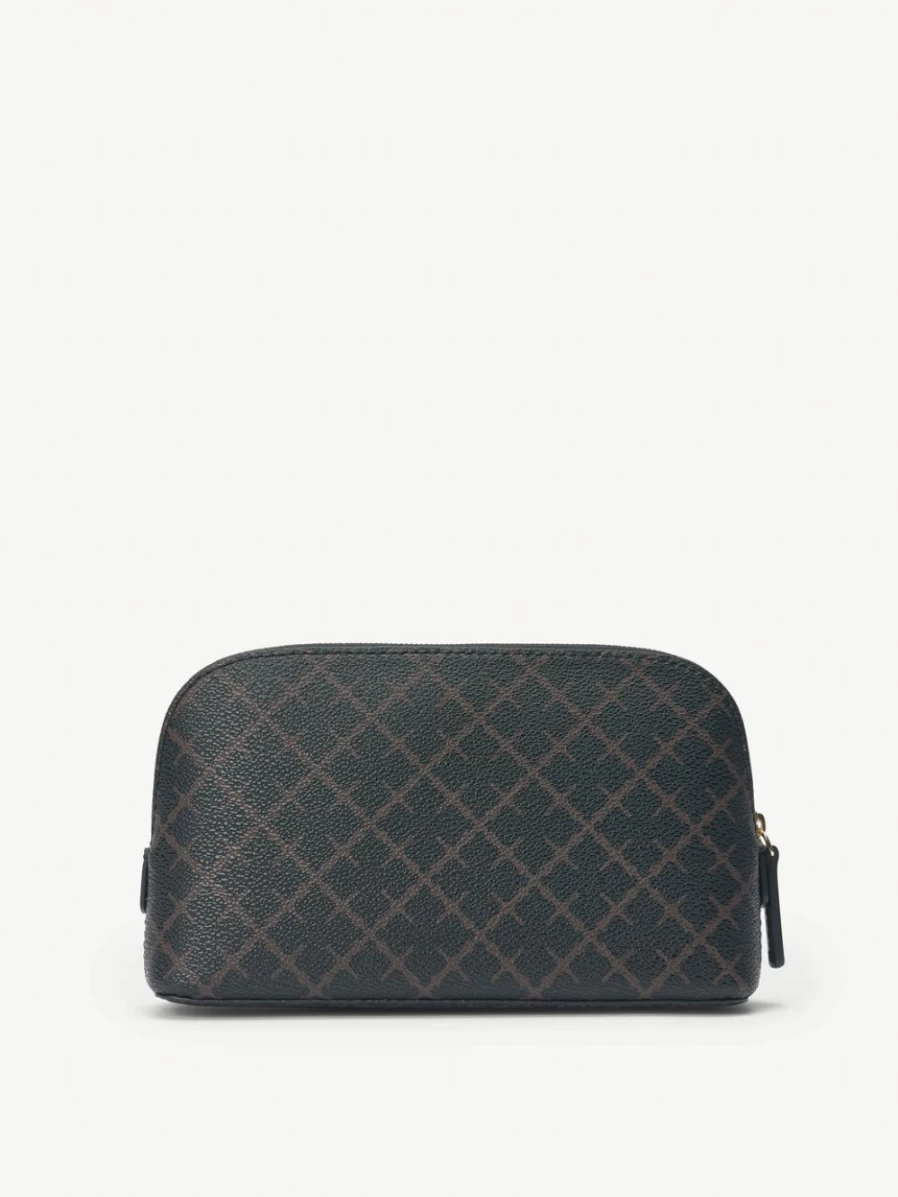 By Malene Birger Bae Small Cosmetics Case for Women - Dark Chocolate Travel Makeup Bag