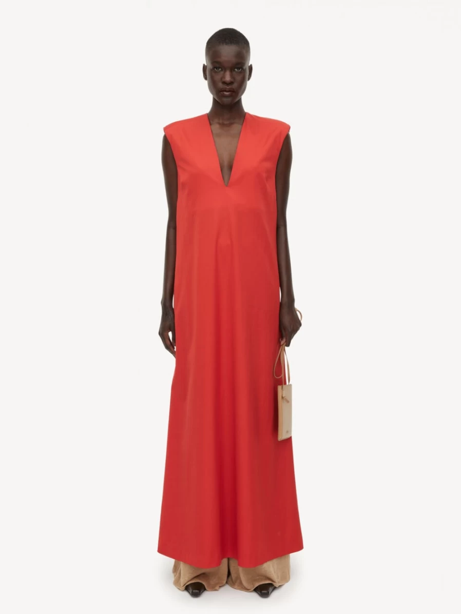 By Malene Birger Women's Mavise Maxi Dress in Orange | Elegant Long Flowy Summer Dress