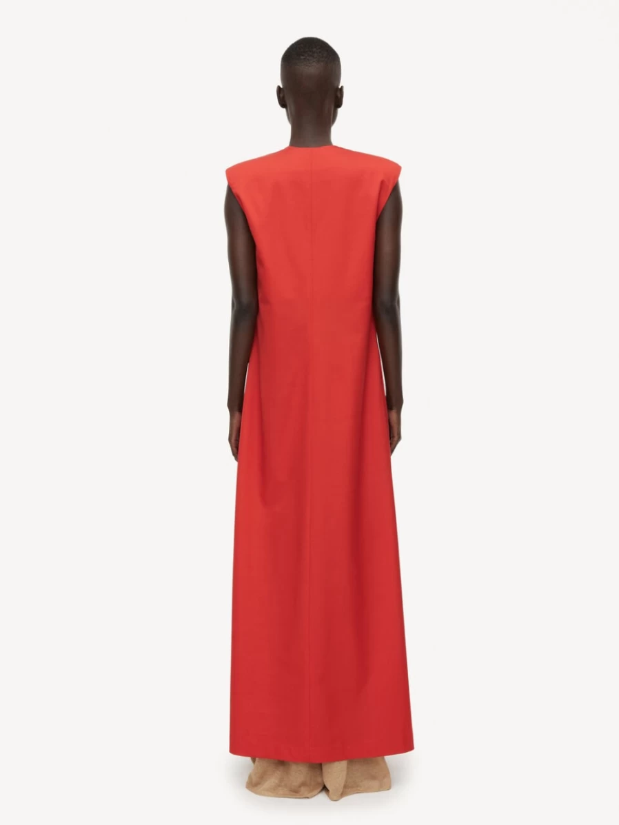 By Malene Birger Women's Mavise Maxi Dress in Orange | Elegant Long Flowy Summer Dress