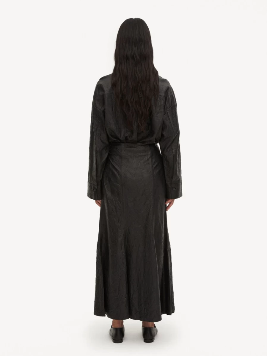 By Malene Birger Floela Black Leather Maxi Skirt for Women
