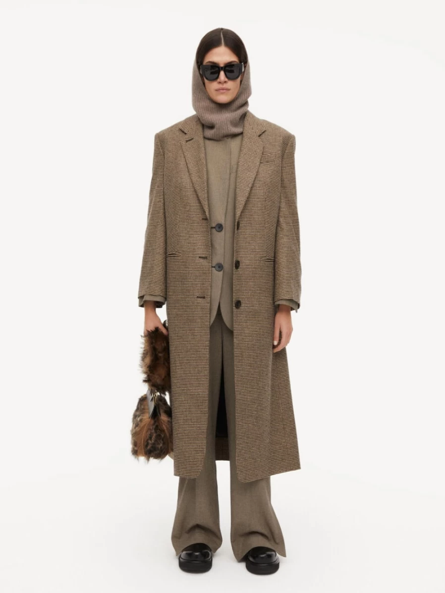 By Malene Birger Women's Houndstooth Single-Breasted Coat - Rosennan