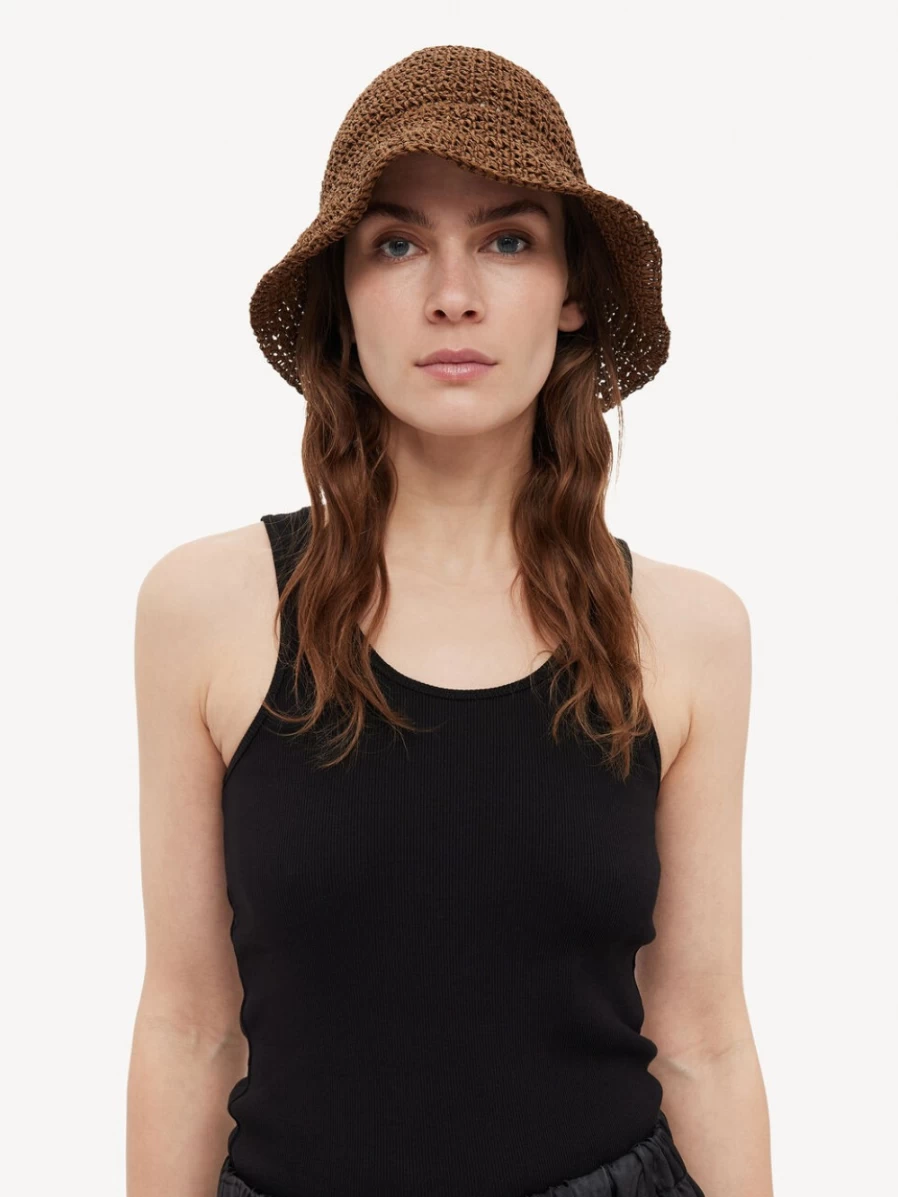 By Malene Birger Women's Strawa Hat in Warm Brown - Stylish Summer Accessory
