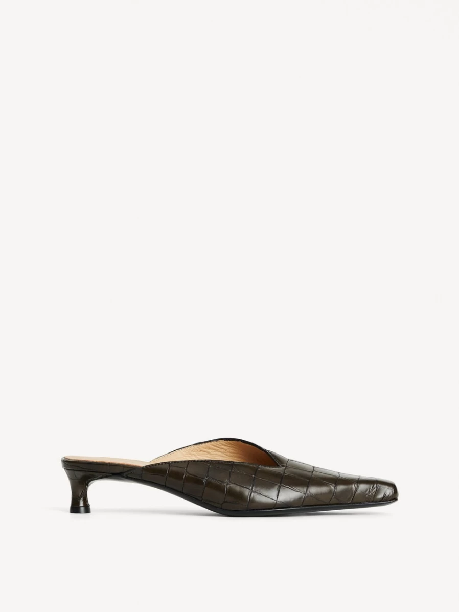 By Malene Birger Micea Mules for Women in Dusty Brown | Comfortable Slip-On Shoes