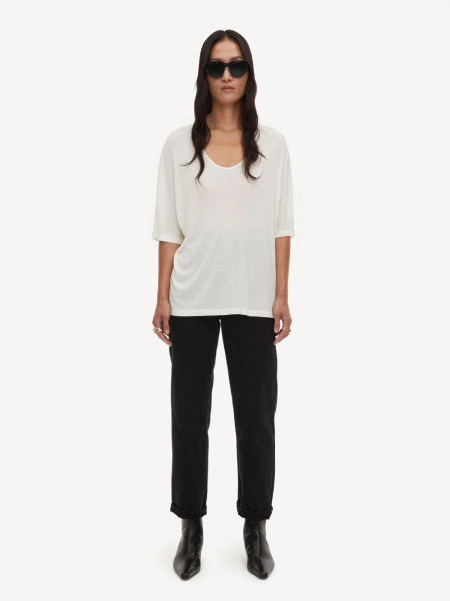 By Malene Birger Women's Whisper White Cevina Oversized Cotton T-Shirt