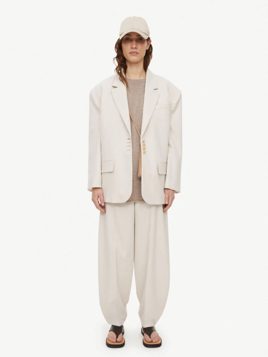 By Malene Birger Women's Vanilla Cream Single-Breasted Blazer - Biena